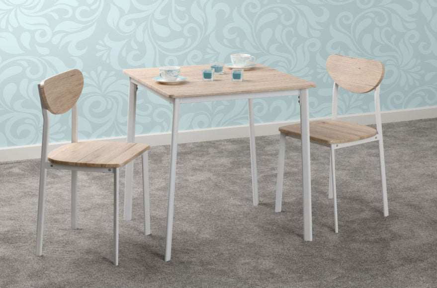 Riley Small Dining Table Set with 2 Chairs - Seconique