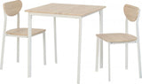 Riley Small Dining Table Set with 2 Chairs - Seconique