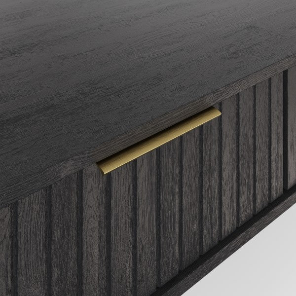 Nervata Black Coffee Table with Gold Legs