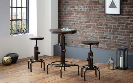 Rockport Pipework Bar Table - Julian Bowen