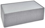 Rohe Glass Top Fabric Coffee Table - Julian Bowen