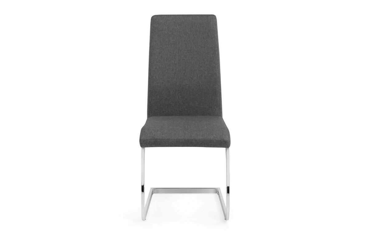 Roma Pair of Fabric Cantilever Dining Chairs