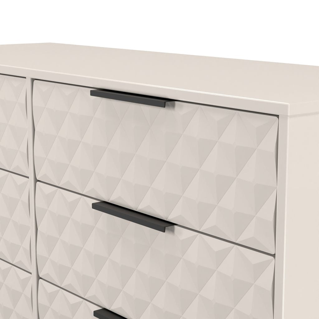 Harlequin 6 Drawer Chest with Black Hairpin Legs