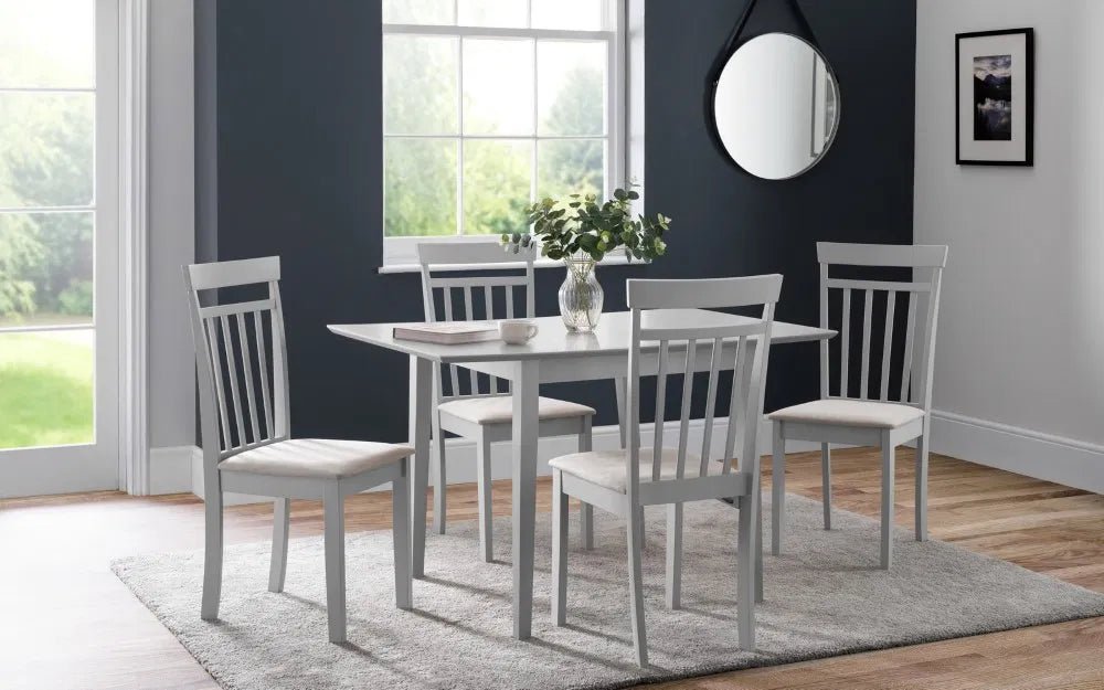 Rufford Butterfly Extending Dining Table With 4 Coast Chairs - Julian Bowen