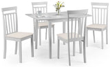 Rufford Butterfly Extending Dining Table With 4 Coast Chairs - Julian Bowen