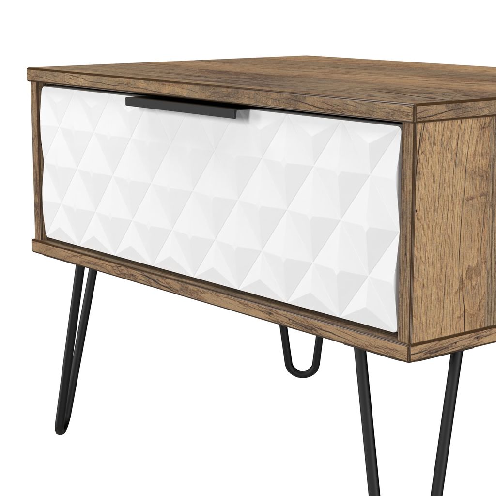 Harlequin 1 Drawer Midi Chest with Black Hairpin Legs