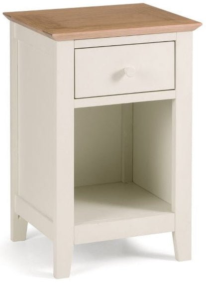 Salerno Shaker 1 Drawer Bedside - Julian Bowen