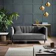 Salma Scalloped Back Velvet 2 Seater Sofa - Julian Bowen