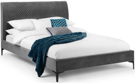 Sanderson Diamond Quilted Velvet Bed - Julian Bowen