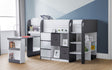 Saturn Mid Sleeper Bed Frame with Desk - Julian Bowen