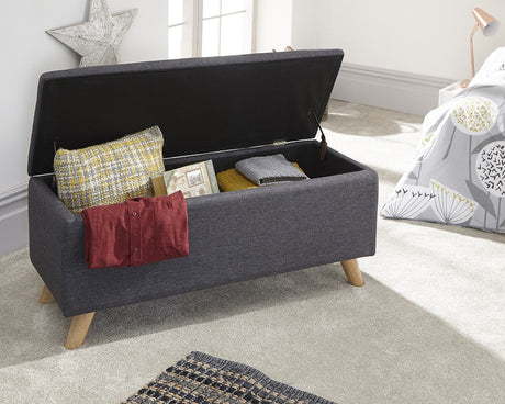 Secreto Fabric Ottoman Bench