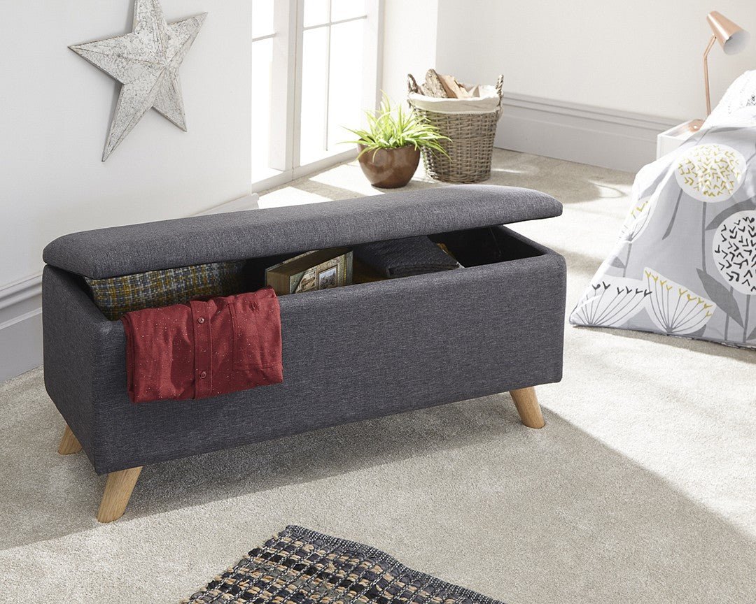 Secreto Fabric Ottoman Bench - GFW
