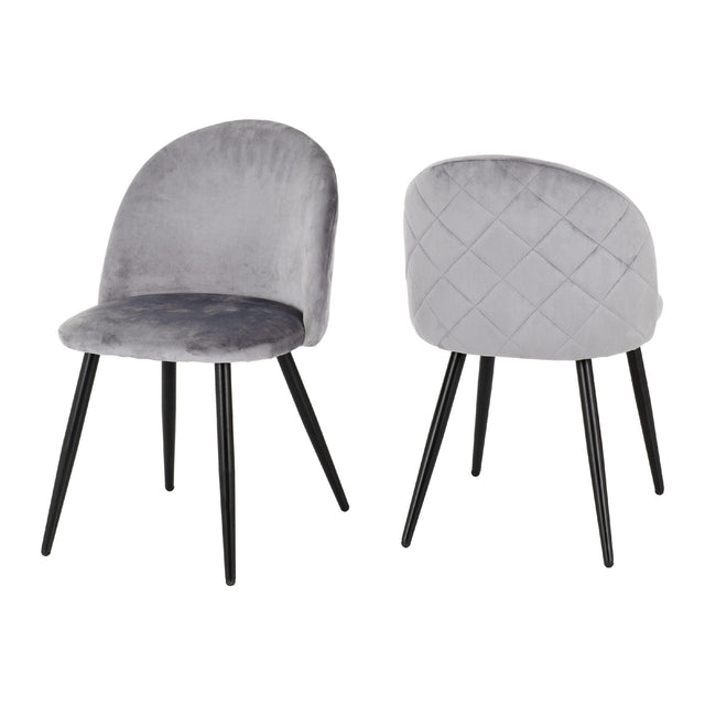 Set of 4 Marlow Velvet Dining Chairs - Seconique