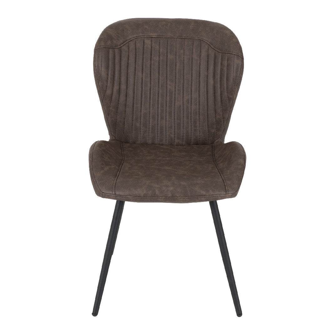 Set of 4 Quebec Faux Leather Dining Chairs - Seconique