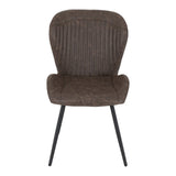 Set of 4 Quebec Faux Leather Dining Chairs - Seconique