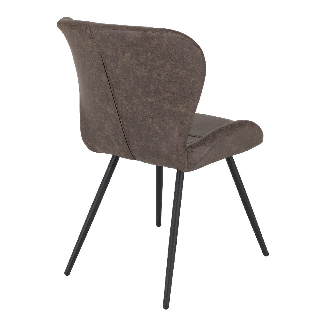 Set of 4 Quebec Faux Leather Dining Chairs - Seconique