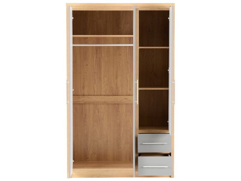 Seville 3 Door 2 Drawer Wardrobe