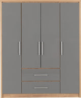 Seville 4 Door 2 Drawer Wardrobe - Seconique