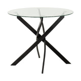 Sheldon Round Glass Dining Set with 4 Boucle Chairs - Seconique