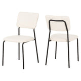 Sheldon Round Glass Dining Set with 4 Boucle Chairs - Seconique