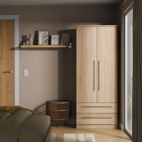 Sherwood 2 Door 2 Drawer Wardrobe - Welcome Furniture
