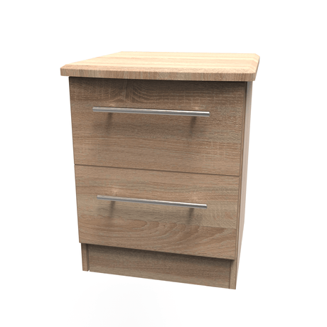 Sherwood 2 Drawer Bedside Cabinet - Welcome Furniture