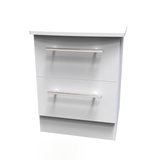 Sherwood 2 Drawer Bedside Cabinet - Welcome Furniture