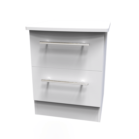 Sherwood 2 Drawer Bedside Cabinet - Welcome Furniture