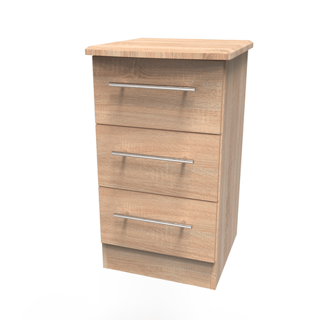 Sherwood 3 Drawer Bedside Cabinet - Welcome Furniture