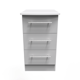 Sherwood 3 Drawer Bedside Cabinet - Welcome Furniture