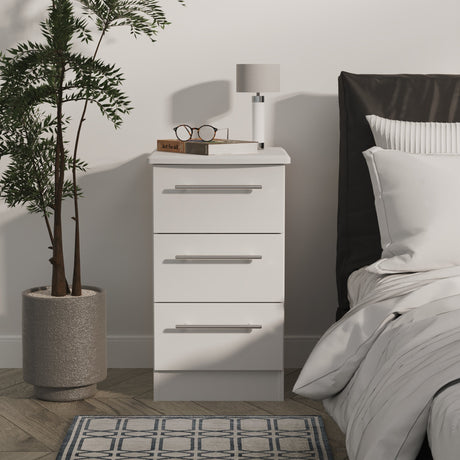 Sherwood 3 Drawer Bedside Cabinet - Welcome Furniture