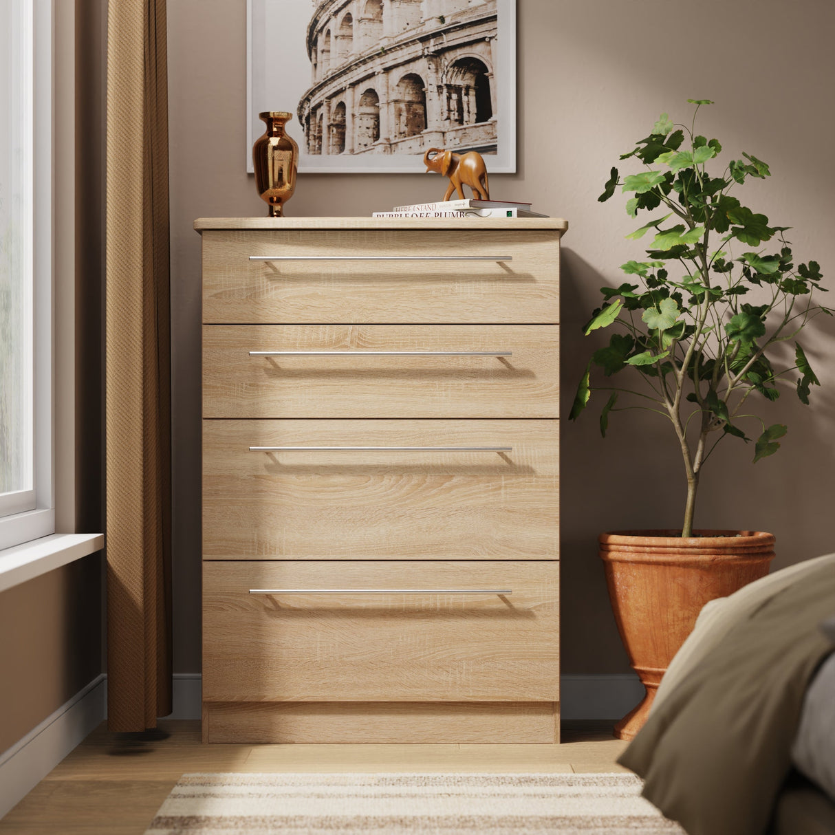Sherwood 4 Drawer Deep Chest - Welcome Furniture