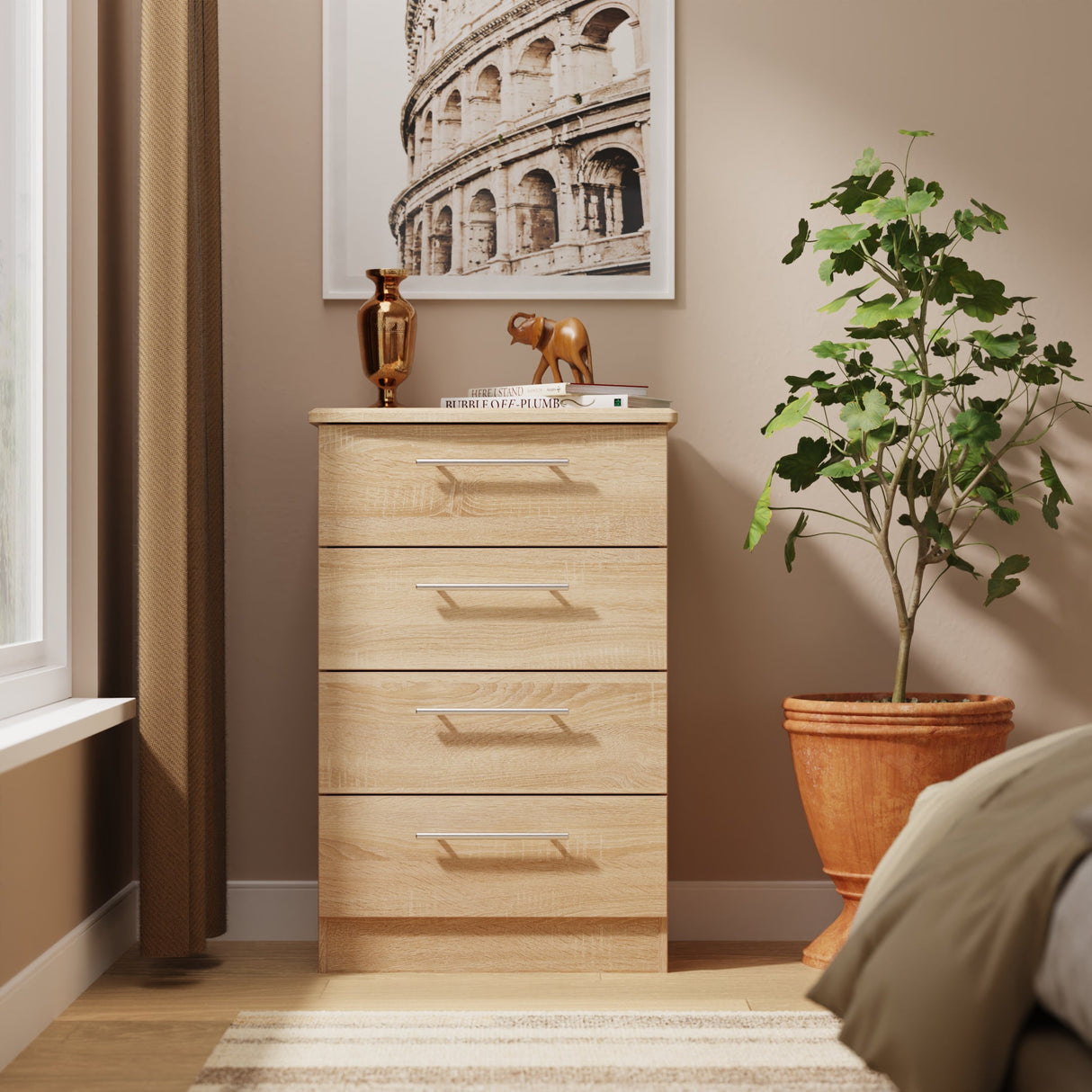 Sherwood Bardolino 4 Drawer Midi Chest - Welcome Furniture