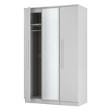 Sherwood Grey Matt 3 Door Mirrored Wardrobe - Welcome Furniture