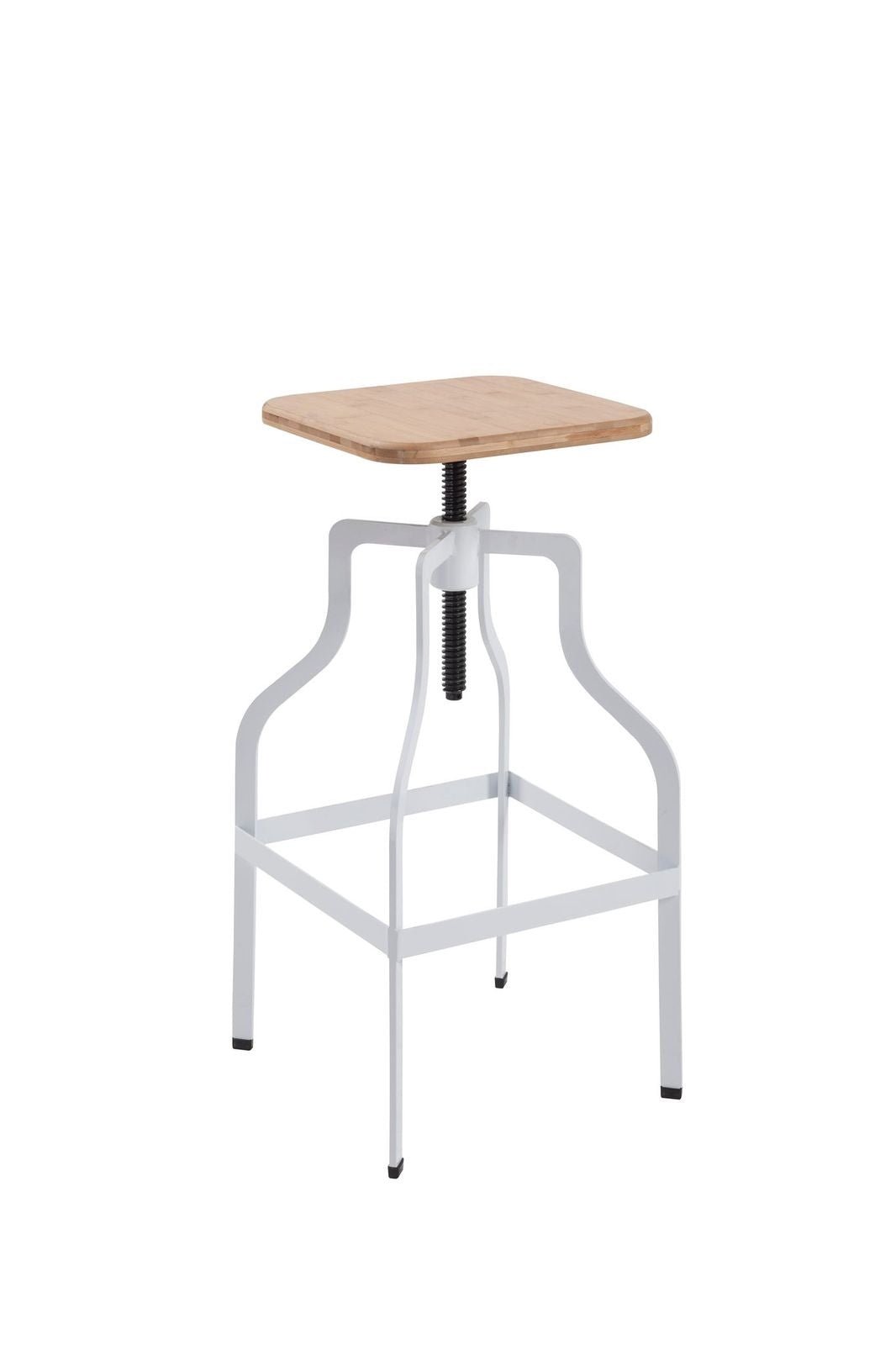 Shoreditch White Bar Stool - LPD