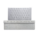 Sienna Crushed Velvet Ottoman Bed Frame (4'6'' Double) - Birlea