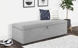 Sorrento Linen Blanket Box Bench - Julian Bowen