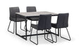 Staten and Soho Dining Set with 4 Chairs - Julian Bowen