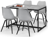Staten Metal Dining Set With 4 Kari Chairs - Julian Bowen