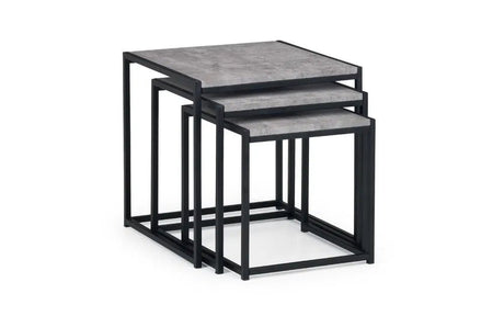 Staten Metal Nest of 3 Tables - Julian Bowen