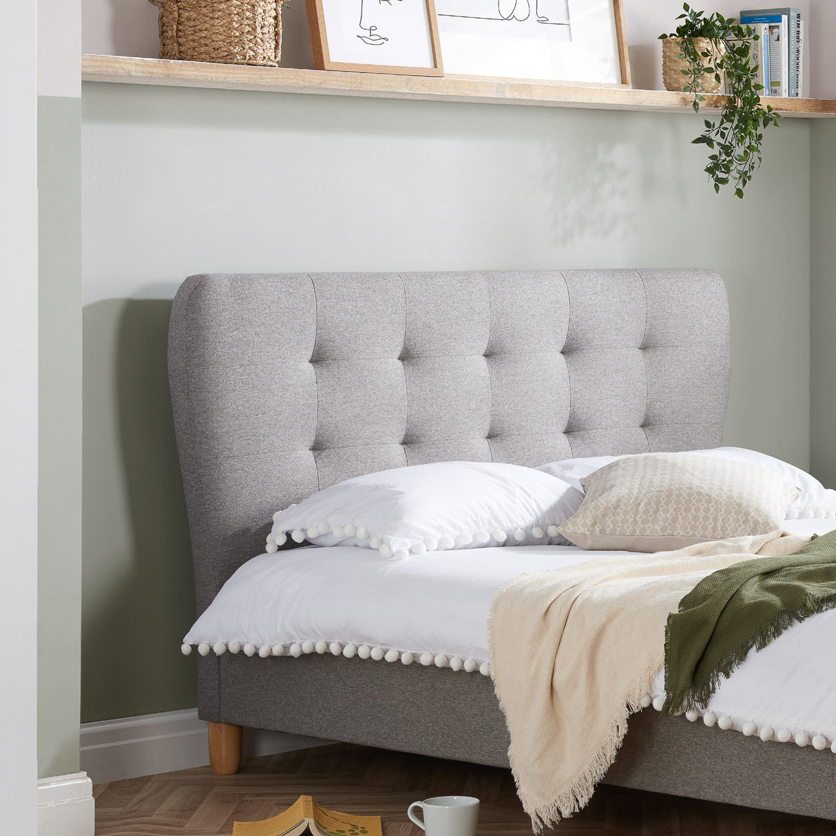 Stockholm Retro Fabric Bed - Birlea