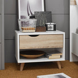 Stockholm Scandi 1 Drawer Bedside Table - LPD
