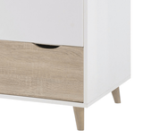Stockholm White Oak 1 Door Wardrobe - LPD