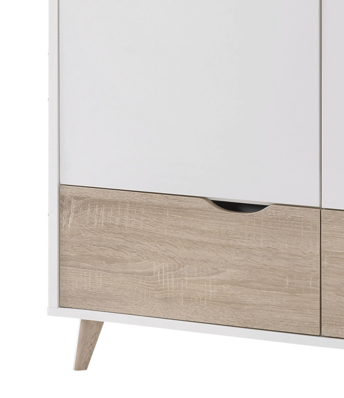 Stockholm White Oak 2 Door Wardrobe - LPD