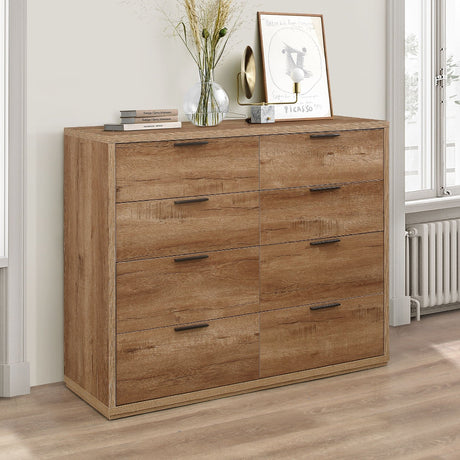 Stockwell Rustic 8 Drawer Merchants Chest - Birlea