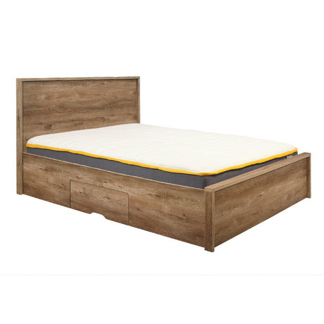 Stockwell Rustic Bed Frame with 2 Drawers - Birlea