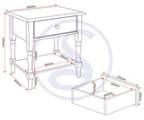 Stratford 1 Drawer Side Table - Seconique