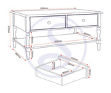 Stratford 2 Drawer Coffee Table - Seconique