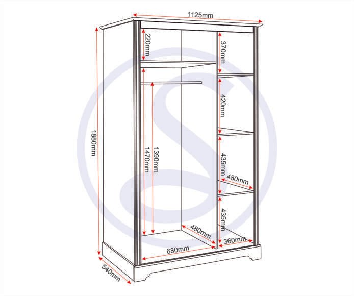 Stratford 3 Door Wardrobe - Seconique
