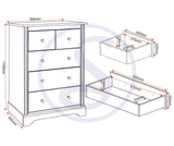 Stratford 3+2 Drawer Chest - Seconique